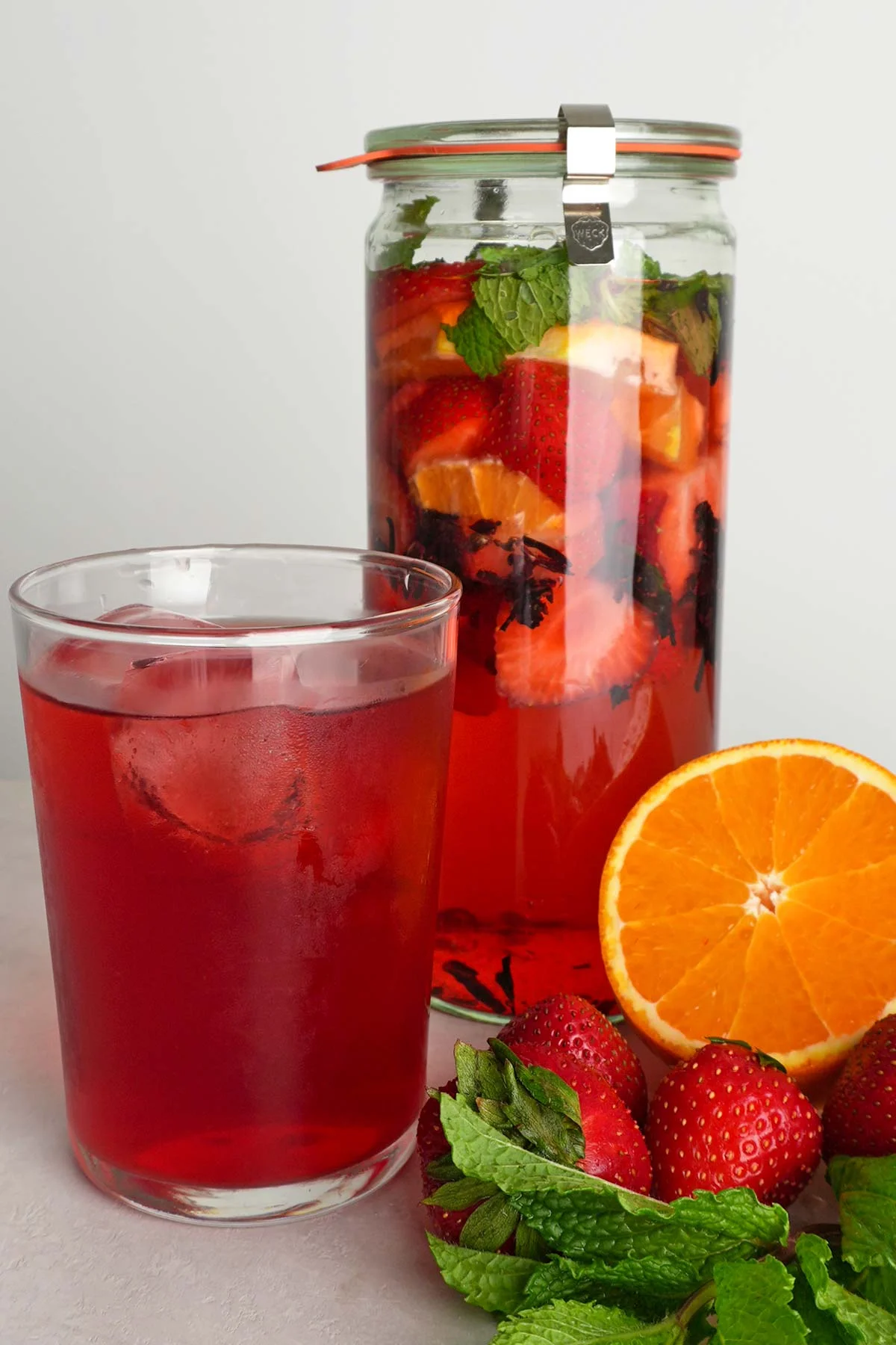 Strawberry Hibiscus Cold Brew Tea