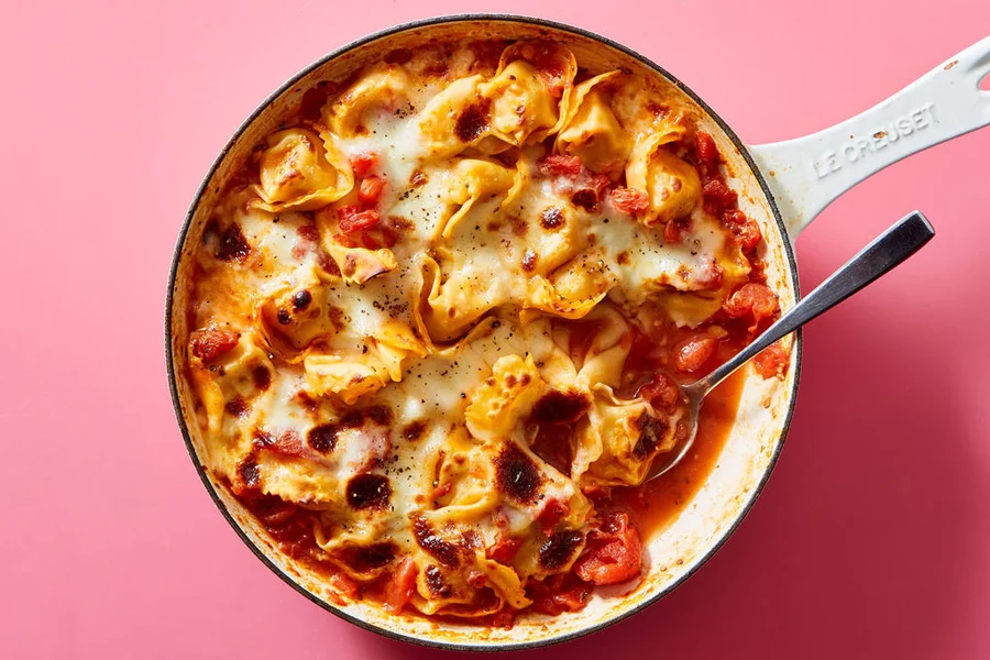 Creamy Baked Tortellini Ragu
