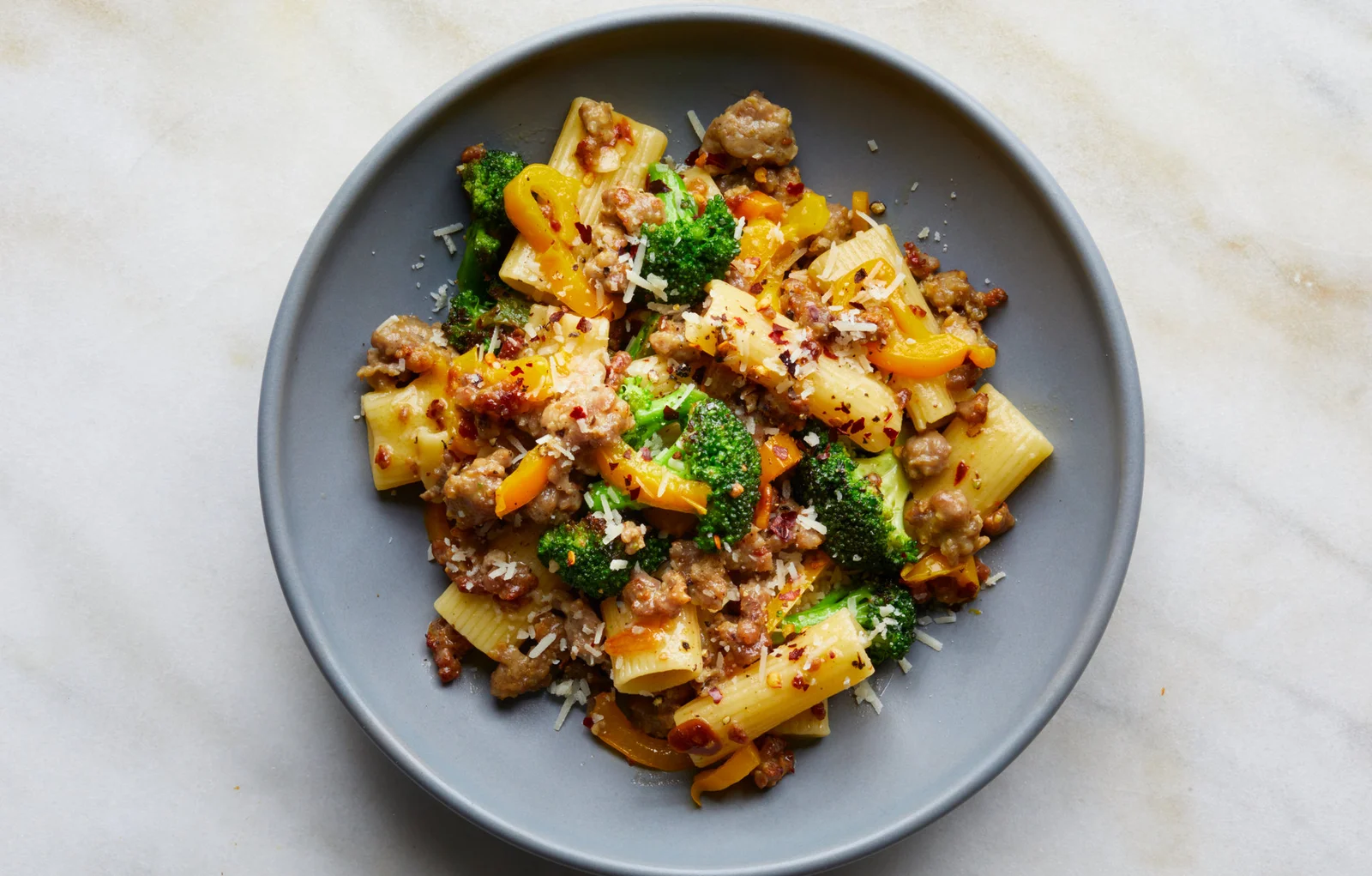 Sausage and Peppers Pasta With Broccoli